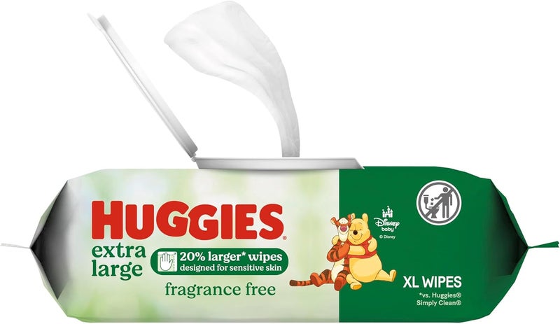 HUGGIES Extra Large Baby Wipes, Unscented, 1 Flip-Top Pack, 42 XL Wipes Total, Packaging May Vary - Image 1